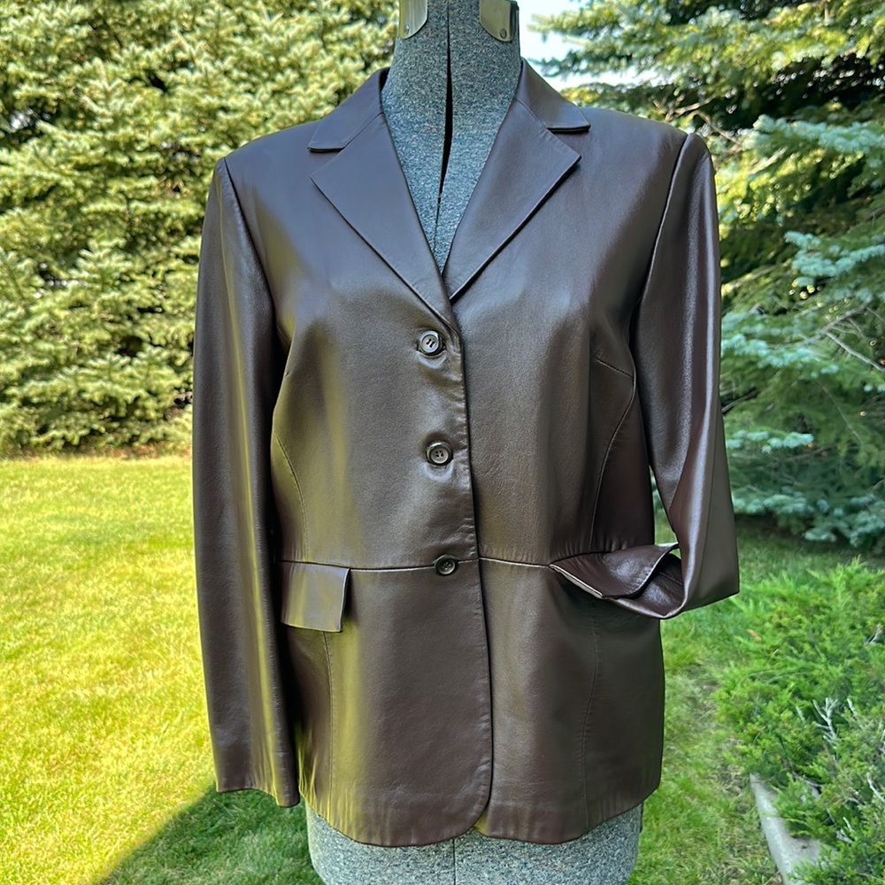 Pendleton Brown Leather Blazer